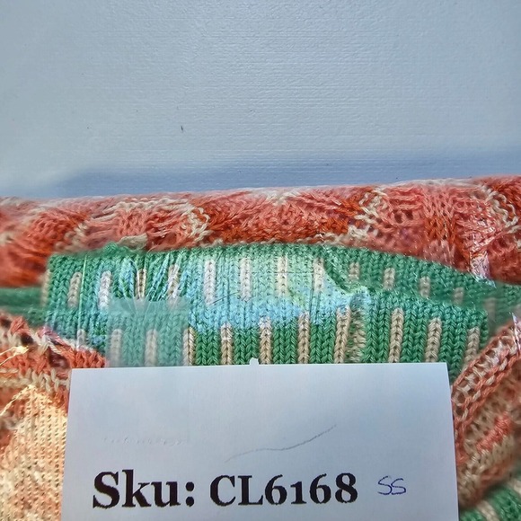 Soft Surroundings Rosita Knit Sweater Top 3/4 sleeve Cotton Multicolor Sz Medium - Picture 12 of 12